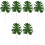6 Pcs Artificial Scindapsus Leaves Green 3