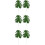 6 Pcs Artificial Scindapsus Leaves Green 8