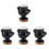 4Pcs Ceramic Egg Cup Chick Shape Holder Stand 4