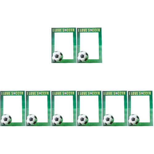8Pcs Assorted Hand-Held Paper Frames for Football Party 1