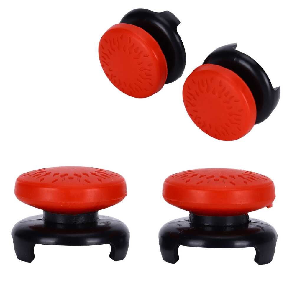 2 Pcs Silicone Thumbstick Caps For Ps5 Controller Comfortable Gaming Grip Red 9391359818929