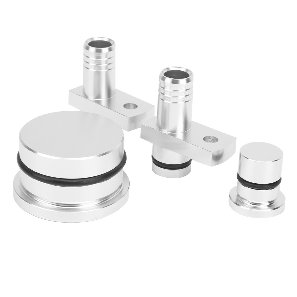 Aluminium Pcv Reroute Fitting Kit For Gm Duramax 6.6L 2004.5-2010 Silver 8021359819060