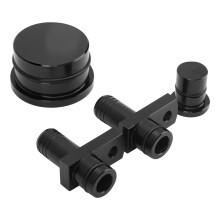 Black PCV Reroute Fitting Kit for GM Duramax 6.6L Engines 2004.5‑2010