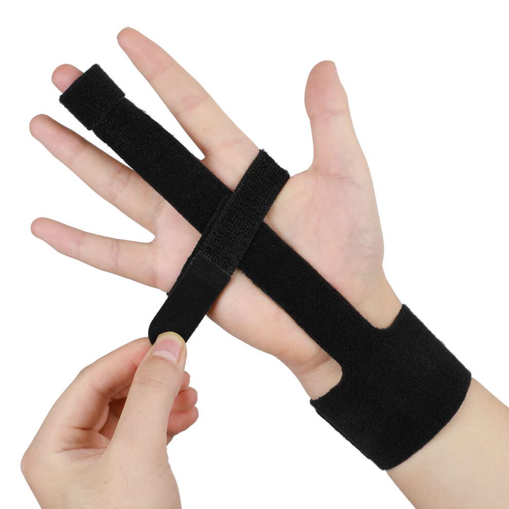 Black Finger Orthosis For Fractures Sprains & Post-Surgery Care