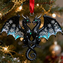 (Green)Drachen Serie Auto Deko Acryl Anhänger Christbaumschmuck für Weihnachtsgeschenk