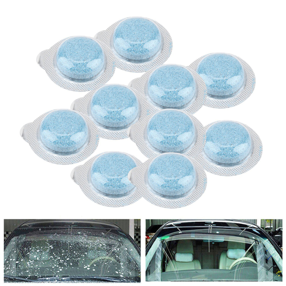 Car Windscreen Wiper Cleaner Tablets 10Pcs, Glass Effervescent Tablets 4691359820133