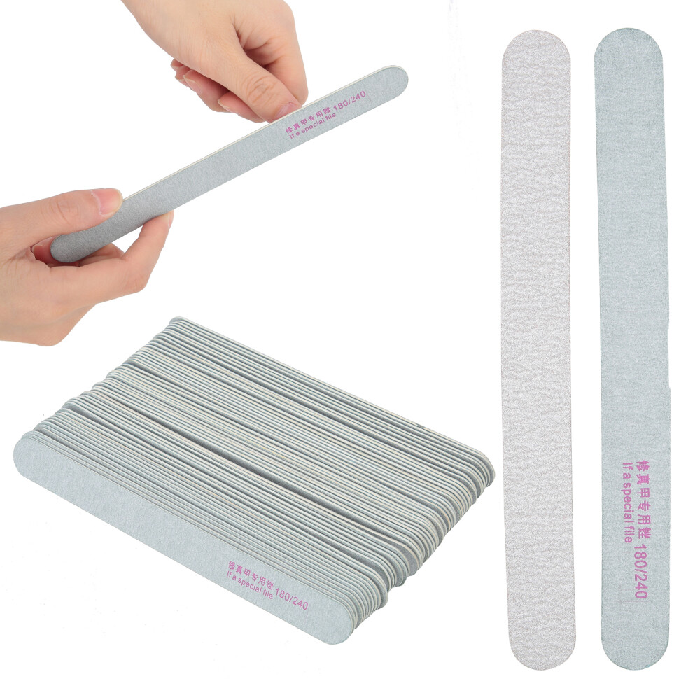 50pcs Nail Buffers Double Sided 180/240 Grit Nail Files for Manicure & Nail Art