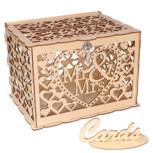 2Stk Unterschriftsbox Mit Schloss Durchbrochene Holzkiste