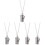 5Stk Silber Tierasche Halskette Urnenschmuck 5