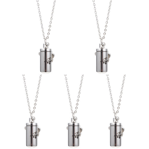 5Stk Silber Tierasche Halskette Urnenschmuck 1