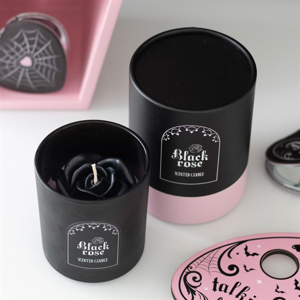 Something Different Black Rose Candle With 3D Roses