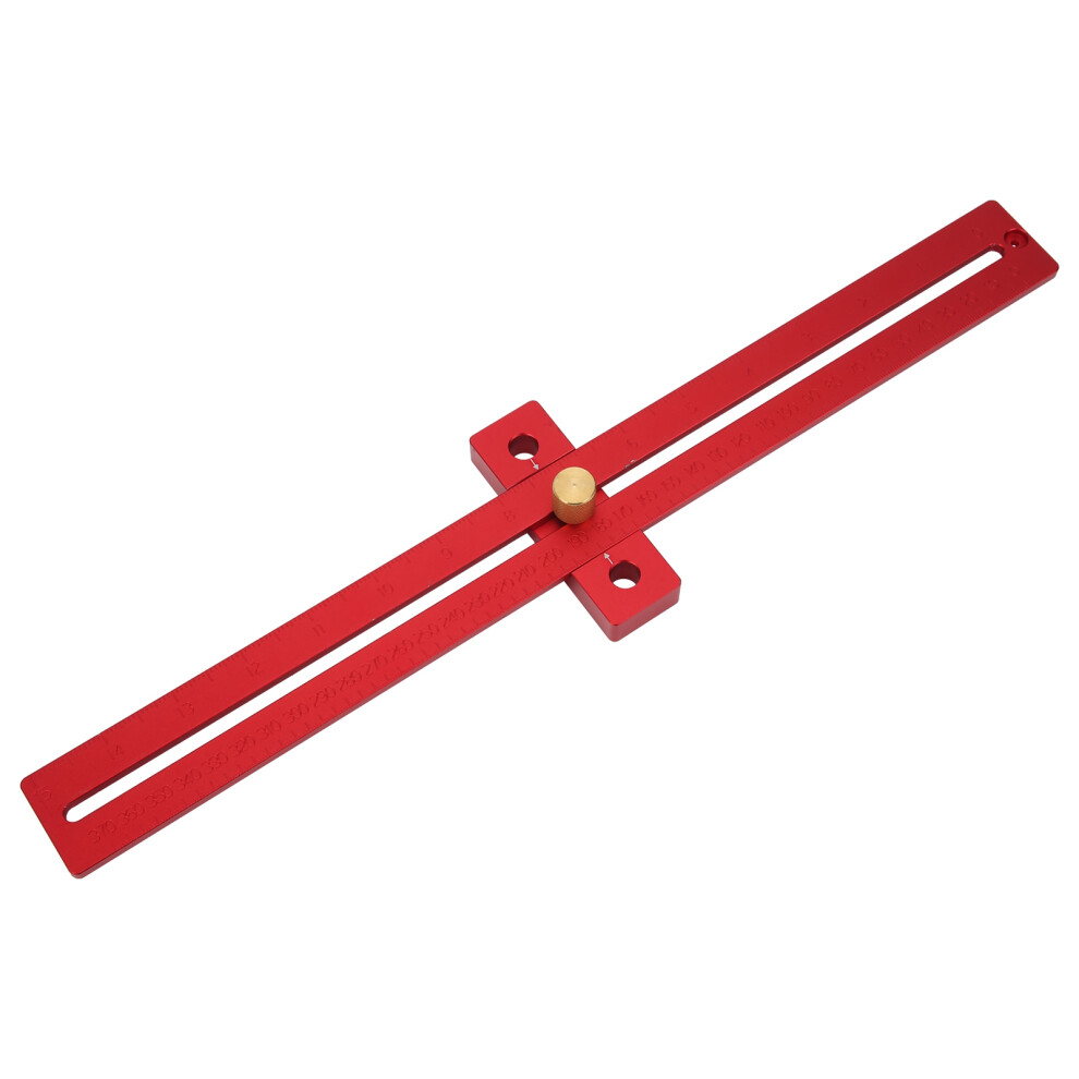 Aluminum Alloy Woodworking Scribe Ruler 0-370Mm Line Locator 8741359824481