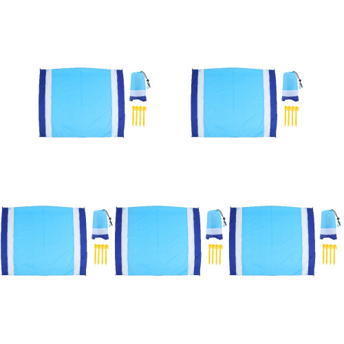 5Stk Multifunktionale Stranddecke Sanddicht Picknick Bunt 1