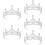 5Stk Glänzende Tiara Silber Hochzeit Brautmode 10