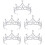 5Stk Glänzende Tiara Silber Hochzeit Brautmode 6