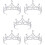 5Stk Glänzende Tiara Silber Hochzeit Brautmode 8