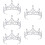 5Stk Glänzende Tiara Silber Hochzeit Brautmode 11