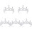 5Stk Glänzende Tiara Silber Hochzeit Brautmode 2