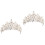 2Stk Silber Tiara Für Hochzeit Mit Perlen Und Schmuck Leicht 4