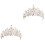 2Stk Silber Tiara Für Hochzeit Mit Perlen Und Schmuck Leicht 3