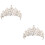 2Stk Silber Tiara Für Hochzeit Mit Perlen Und Schmuck Leicht 6