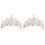 2Stk Silber Tiara Für Hochzeit Mit Perlen Und Schmuck Leicht 2