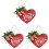 3Stk Herzförmiges Hängeschild Valentinsherz Wohnaccessoire 2