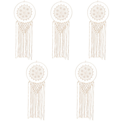 5 Dream Catcher Makramee Hängedekoration Boho- 2