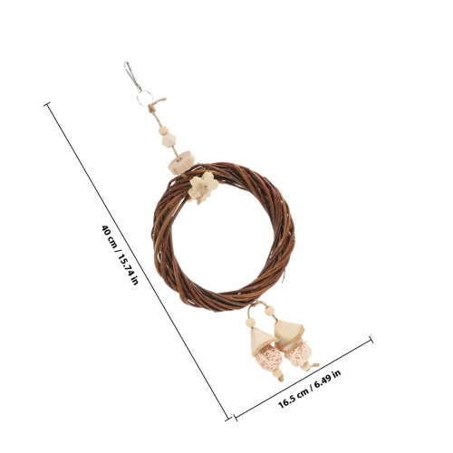 Natural Papageispielzeug Für Mittlere Mit Ring 1