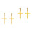 2Paare Unisex Goldene Ohrringe Dangle Solidem 4
