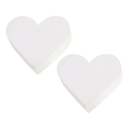 8Pcs White Foam Cake Dummies Heart-Shaped DIY Wedding Cake Models