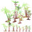 40Pcs Plastic Aquarium Coconut Tree Fish Tank Decor Artificial Plants 1