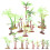 40Pcs Plastic Aquarium Coconut Tree Fish Tank Decor Artificial Plants 5