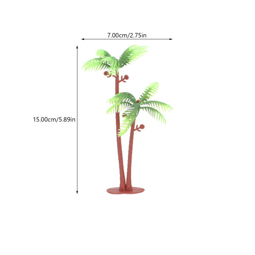 40Pcs Plastic Aquarium Coconut Tree Fish Tank Decor Artificial Plants 2
