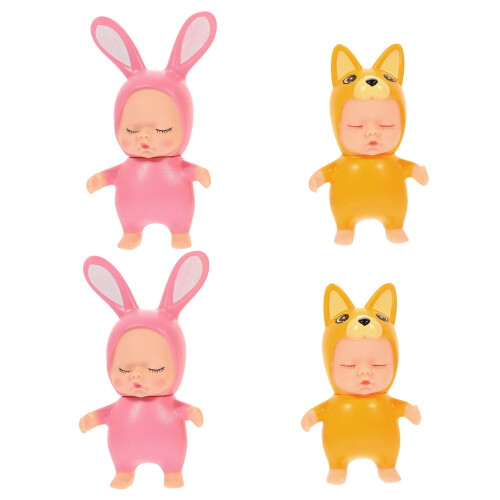 4St Multi-Functionele PVC Cakefiguren Slaapbaby Ornamenten 1
