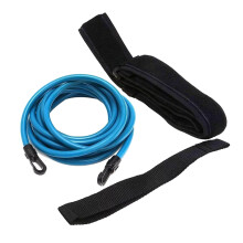 Verstellbarer Schwimmwiderstandsgürtel 4,0 m elastisches Seil für Training Blau XL