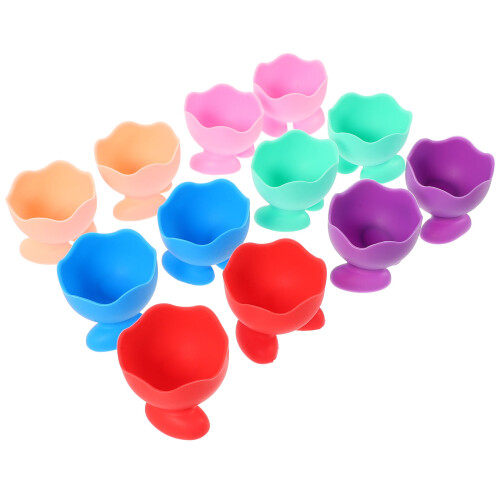 48 Stks Silicone Eierbekers Gekookte Eieren Gemengde Kleuren 1