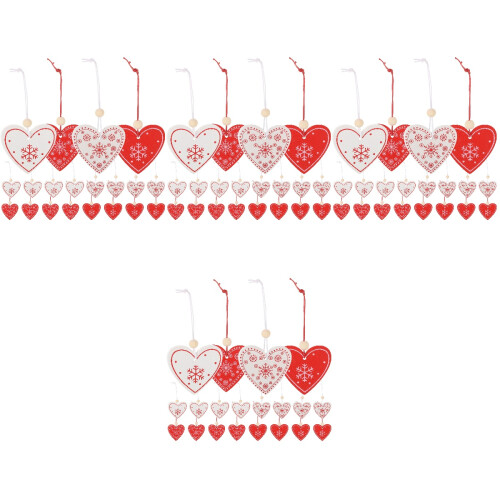 80 Valentines Holz Bastelmaterial Mitte Hängende Figur 2