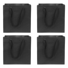 16Stk Schwarze Kraftpapier Geschenkbeutel Stabil Und