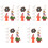5 Sets Weißer Gnome Garten Harz Figuren 5