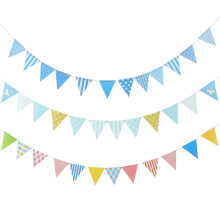 9Sets Papier Dreiecks Wimpel Banner Geburtstagsdeko