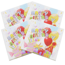 240 Blatt Geburtstags Cocktail Servietten Für Kinder Partys