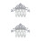 2Stk Haarkamm Silber Braut Kopfschmuck Bequem 5