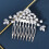 2Stk Haarkamm Silber Braut Kopfschmuck Bequem 10