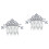 2Stk Haarkamm Silber Braut Kopfschmuck Bequem 4