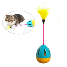 2Stk Tumbler Kätzchen Spielzeugkugel Mit Federn Für Katzen ( )