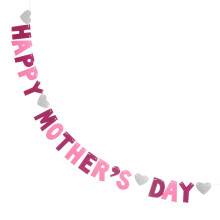 5 Happy Mothers Day Banner Papieranhänger Fahnenkette