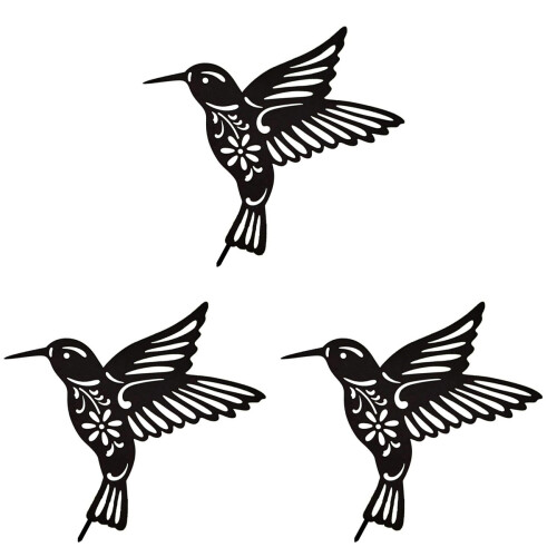 3Stk Außendeko Vogelstecker Acryl Garten 2
