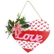 4Stk Herzförmiges Hängeschild Valentinsherz Wohnaccessoire