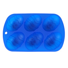 3Stk Blaue Silikon Backformen Für Osterkuchen, Leicht Zu Reinigen
